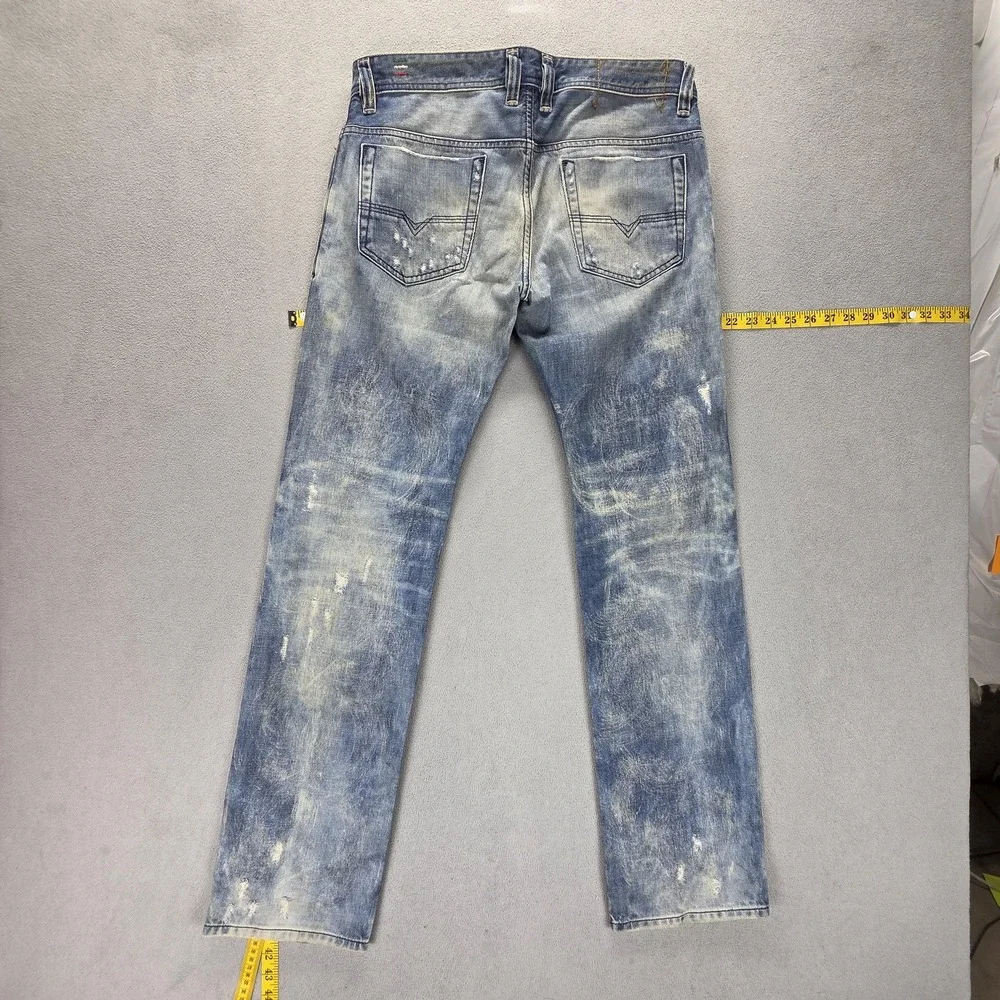 Diesel Jeans Mens 31x32 Blue Safado Regular Slim Straight Button Fly Italy 0886P